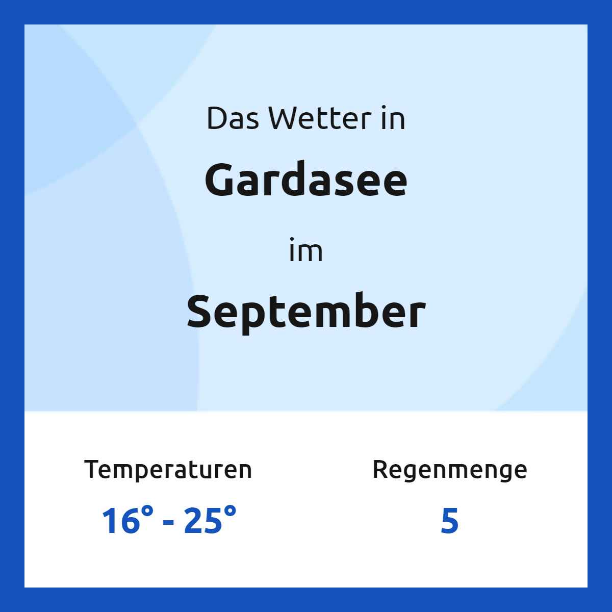 Gardasee Wetter im September 2024